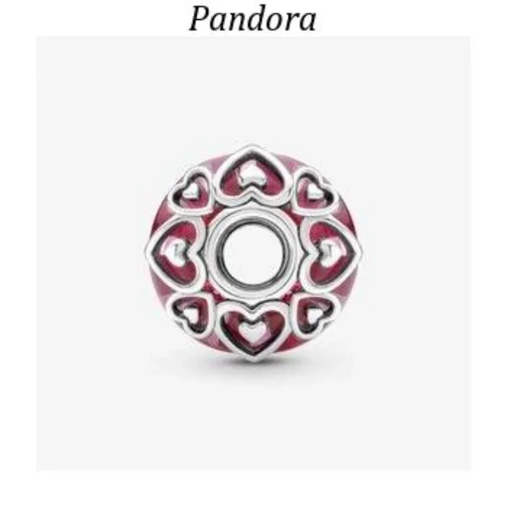 pandora Reveal Your Love Pink Murano Glass Charm